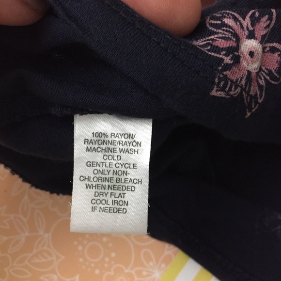 LOFT XS floral pink+blue soft dolman tee. - Picture 5 of 7